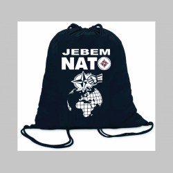 Jebem NATO ľahké sťahovacie vrecko ( batôžtek / vak ) s čiernou šnúrkou, 100% bavlna 100 g/m2, rozmery cca. 37 x 41 cm